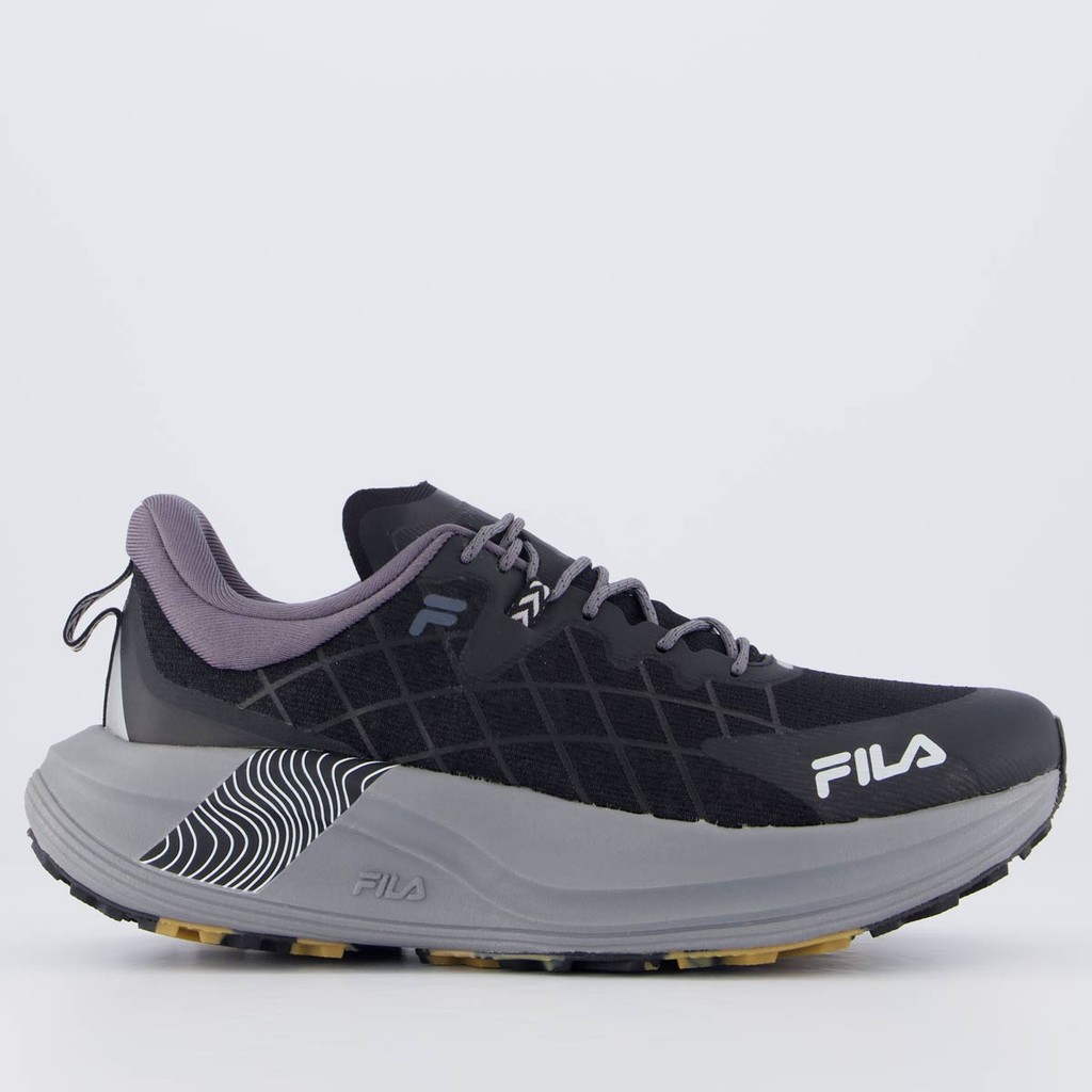 Tênis Fila Skytrail Preto e Cinza em Oferta na Shopee