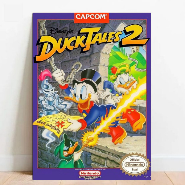 Quadro Placas Decorativas Poster geek Nintendo Duck Tales II Games sem moldura