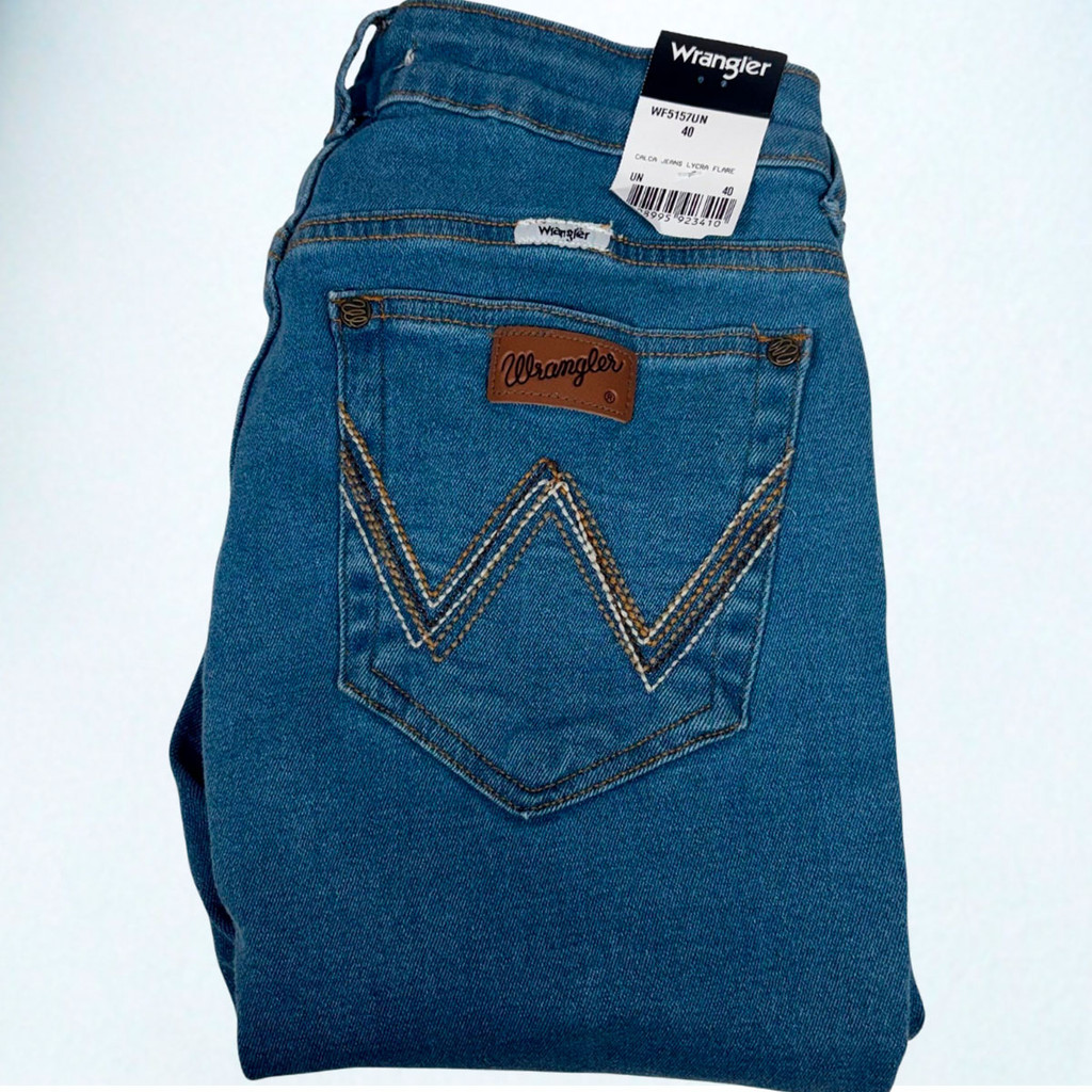 Calca Country Feminina Wrangler Bordada Texana  Clara Flare