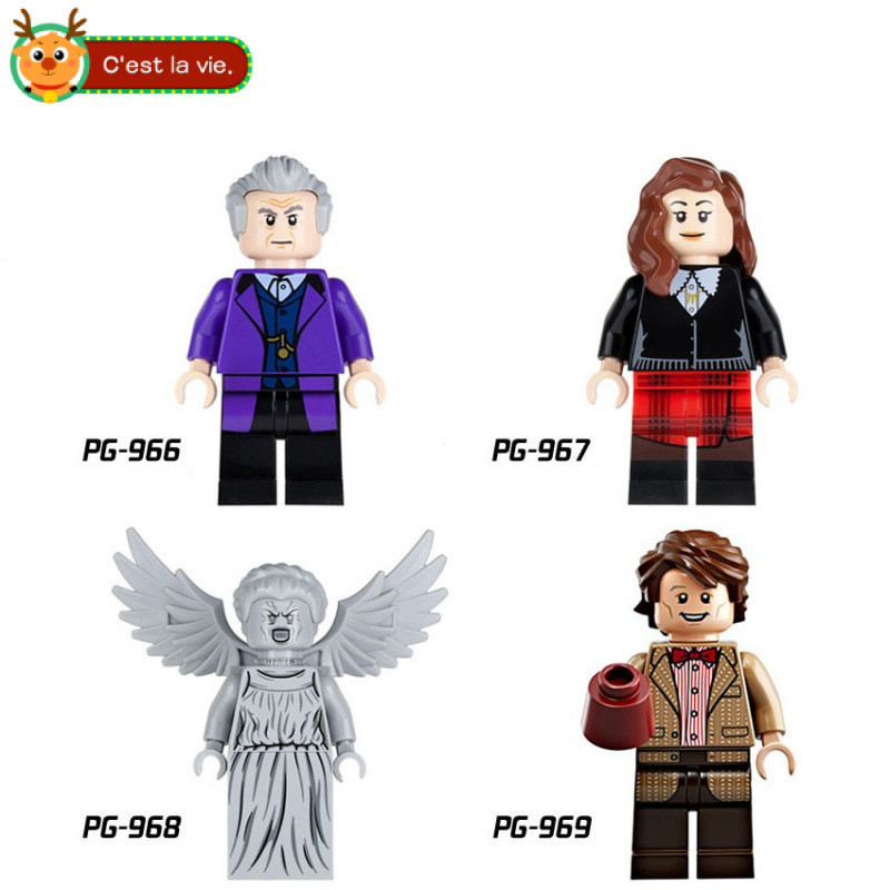 Crianças brinquedos blocos de construção educacionais anjo decoração presente aniversário médico