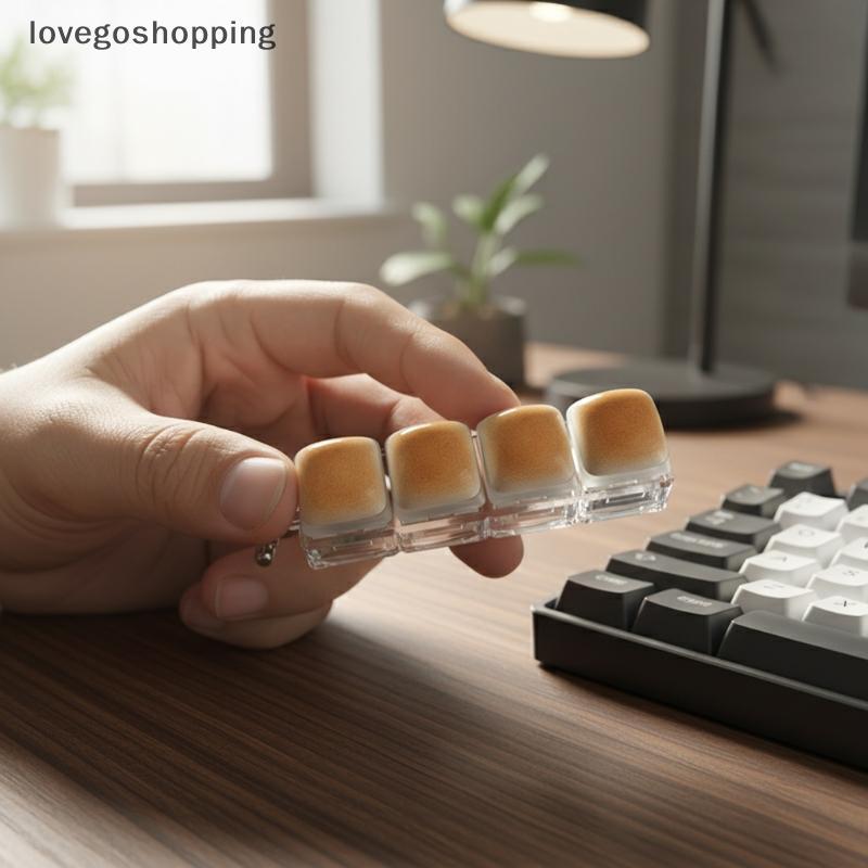 [lovego] Pão Keycap Stress Relief Clier Chaveiro Mecânico Teclado Botão Dpress Fingertip Keyring BR