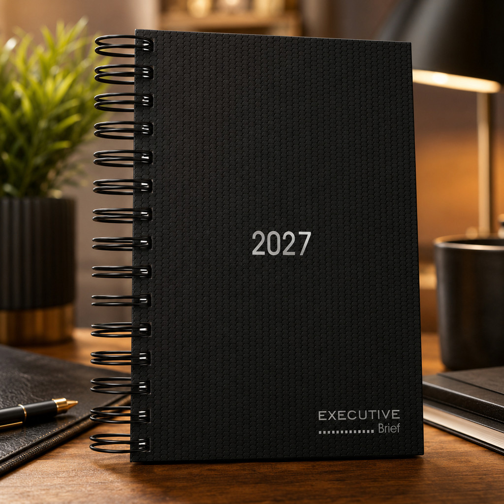 Agenda Diária Executiva Profissional Comercial Brief Espiral Organização Compromissos