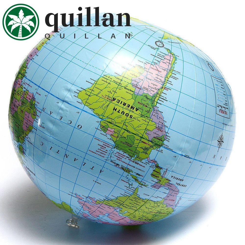 QUILLAN Globo Gigante Inglês Explodir Geografia Bola De Praia Balão Educacional 40cm Mapa Do Mundo