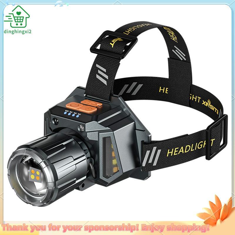 Farol Recarregável LED Super Brilhante Ao Ar Livre 3 Modos De Iluminação Zoom Telescópico Para Lanterna De Acampamento