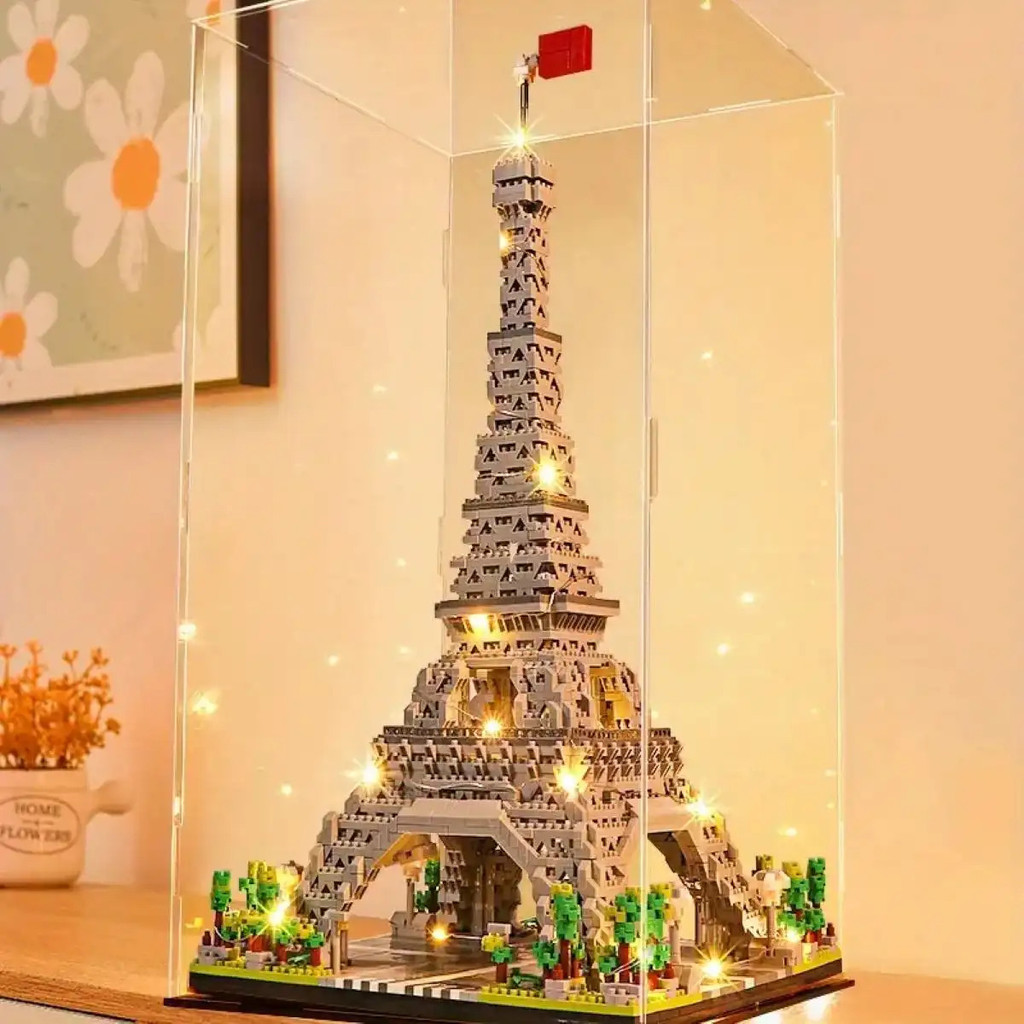 Blocos de Montar da Torre Eiffel, 1 Caixa de Blocos de Montar em Miniatura do Modelo da Torre Eiffel, Blocos de Montar C