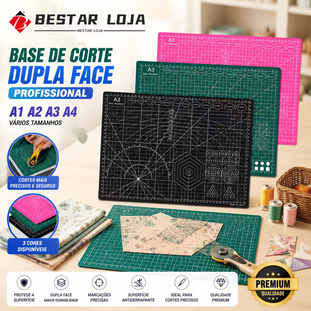 BESTAR Placa Base De Corte Mesa Trabalho Artesanato Costura A1 A2 A3 A4 Patchwork Vários Tamanhos