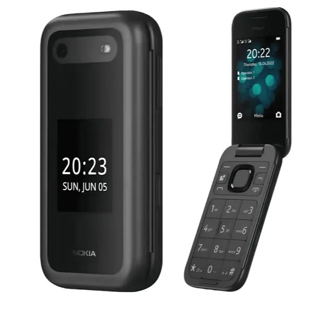 Celular Nok;a Flip 4G Dual Chip + Tela Dupla 2,8" e 1,8" + Botões Grandes