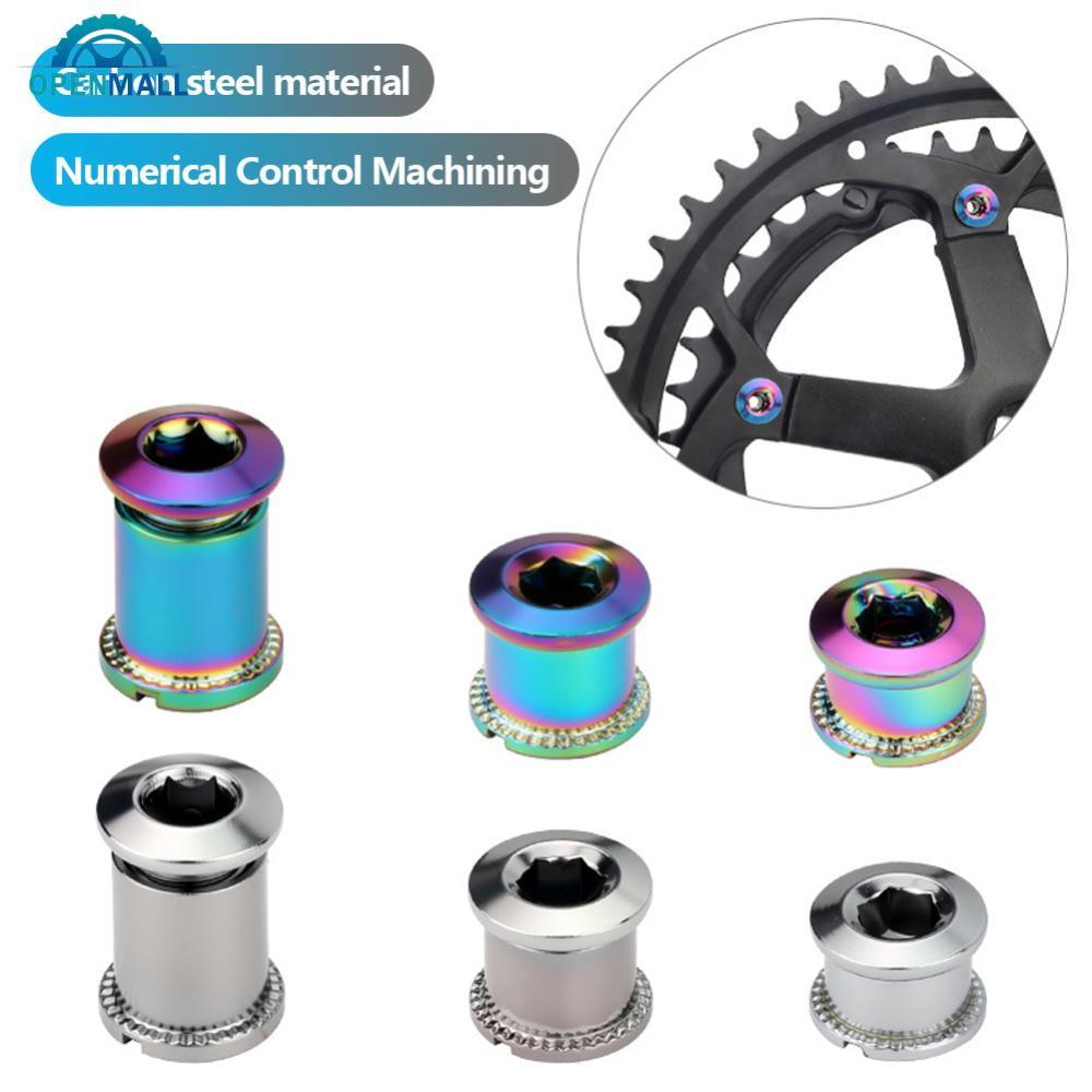 OPENMALL 5 Pcs M8 Parafusos De Pedaleira Com Rosca De Bicicleta Único Duplo Triplo Coroa 6.5/8.5mm De Altura MTB Estrada