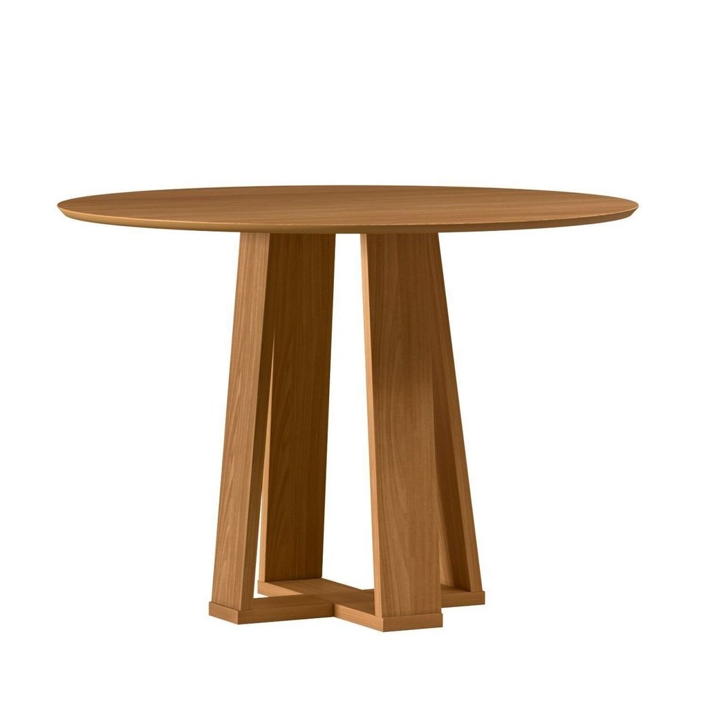 Mesa Sala de Jantar Tampo Redondo sem Vidro 100% MDF Isabela Marrom/Ype