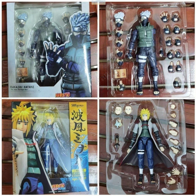 SHF Naruto Itachi Sasuke Kakashi Figura de ação Brinquedo Modelo Estátua Mudança de rosto Anime Comic Articulado IZD9