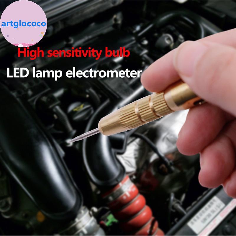 Artglococo Ferramentas De Diagnóstico DC 6V 12V 24V Cobre Auto Carro Luz Circuito Testador Lâmpada Teste Tensão Caneta D