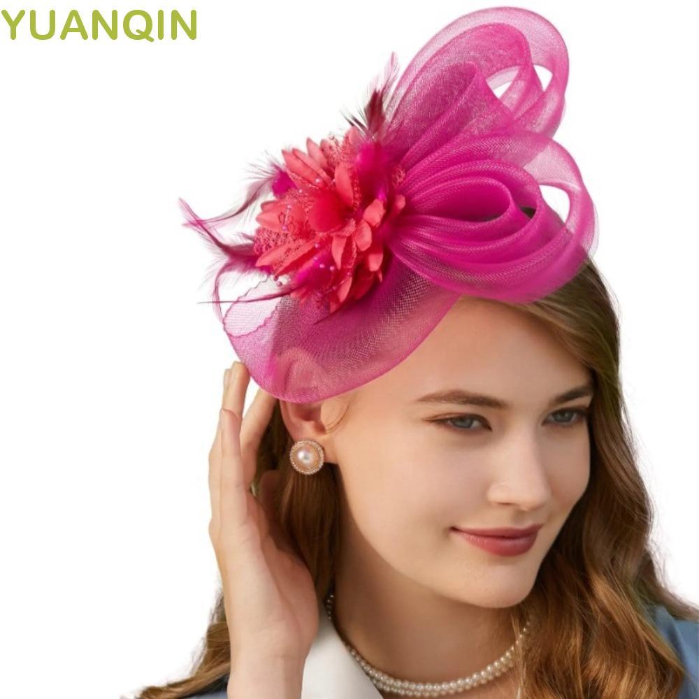 Cocar Fascinator YUANQINZT , Faixa De Cabeça Pequena Retrô Britânica Com Contas Transparentes , Clipe Para Orelha