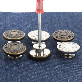 Jeans botão de cintura estreita ajustável cintura destacável para pequena ferramenta útil botão de Metal redondo fixação