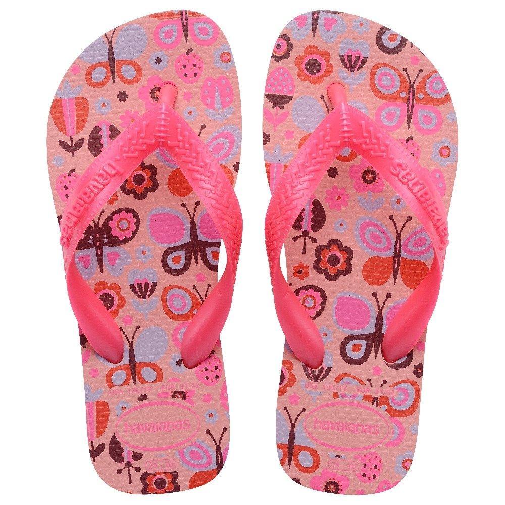 Havaianas Kids Flores Manga Rosa