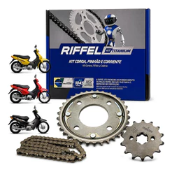 Kit Relação Biz 100 Até 2005 Todas Riffel Aço1045 Promoção