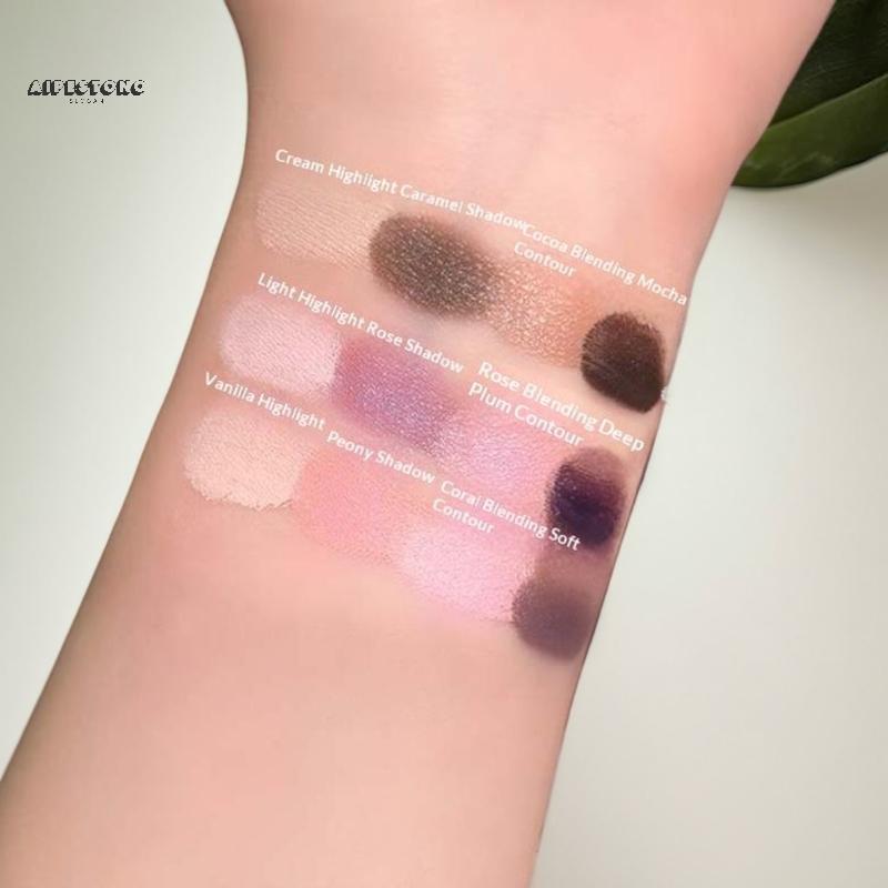 Cappuvini Paleta De Sombras De Veludo Fosco , 4 Cores , Delineador , Alto Contorno , Maquiagem De Olhos , Cosméticos De