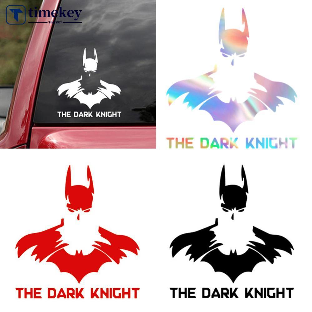 TIMEKEY 1Pc Cabeça Dianteira Da Motocicleta Batman Janela Adesivo Estilo Corpo Adesivos Reflexivos Morcego Decalque À Pr