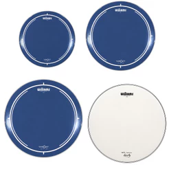 Kit Peles Williams Target Tom Pack 10 12 14 Azul Com Pele Caixa 14 Hidráulica Bateria Acústica