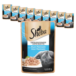 Ração Úmida Sheba Sachê Atum Marinado - 85G - KIT 10 unids.