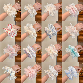 Estilo coreano atmosfera doce anel de cabelo Scrunchy estilo preguiçoso bandana High-End All-Match corda de cabelo bola 