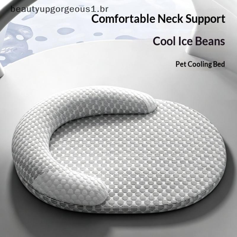 BEAUT Cooling Dog Bed Tapete Oval De Seda Gelada Para Animais De Estimação Pequenos , Médios E Grandes