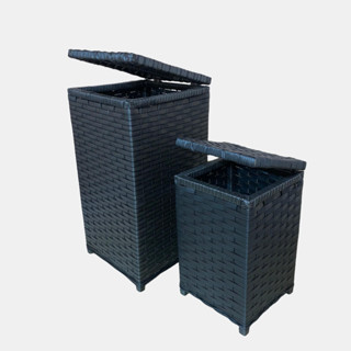 kit c/ 2 Roupeiro Organizador Cesto de Roupa Suja Brinquedos 30x30x55 + 24x24x40 em Oferta na Shopee