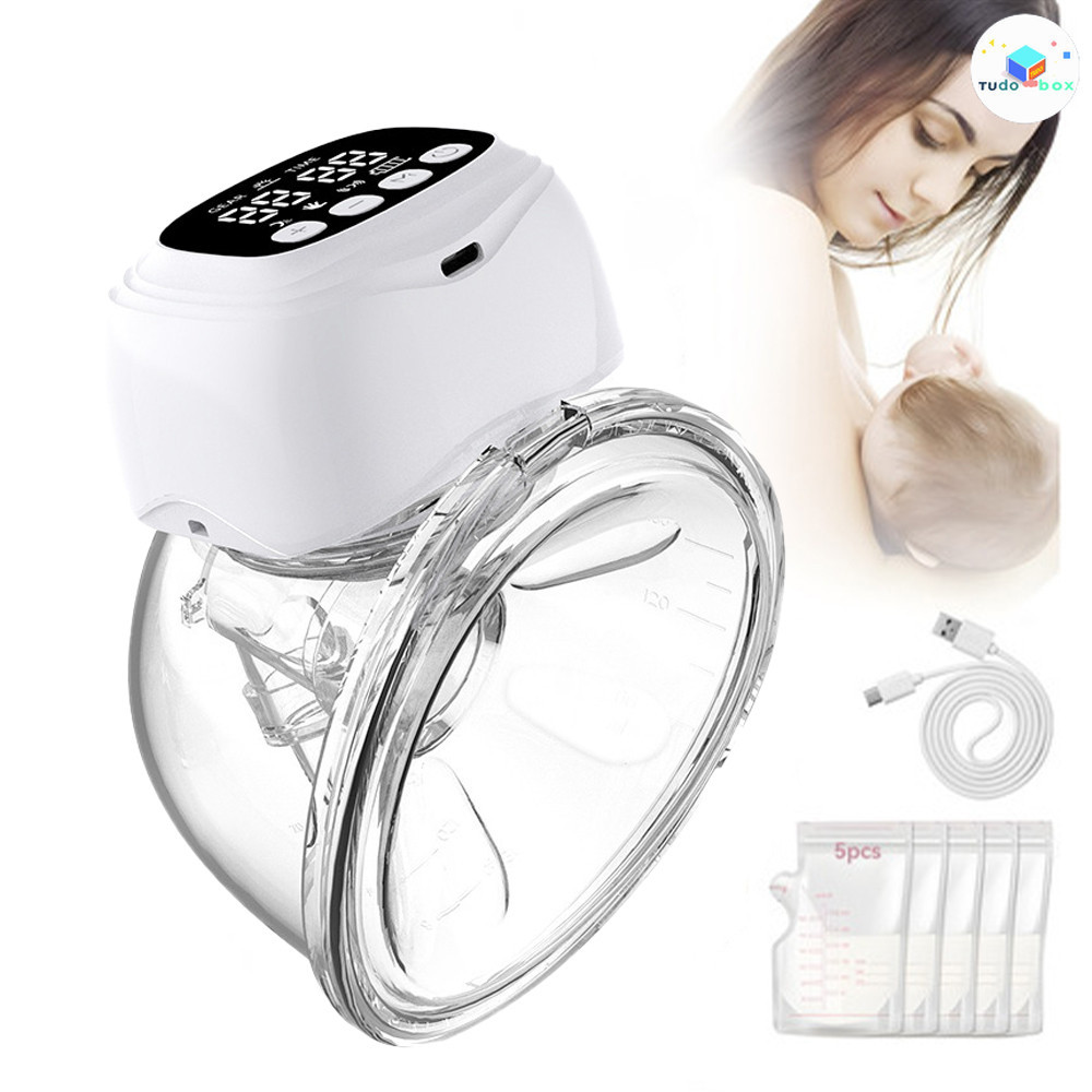 Bomba De Tirar Leite, Bomba Elétrica Portátil Para Leite Materno Recarregável em Oferta na Shopee