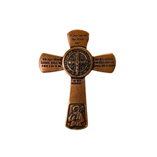 Cruz de porta de São Bento bronze envelhecido lembrança em Oferta na Shopee