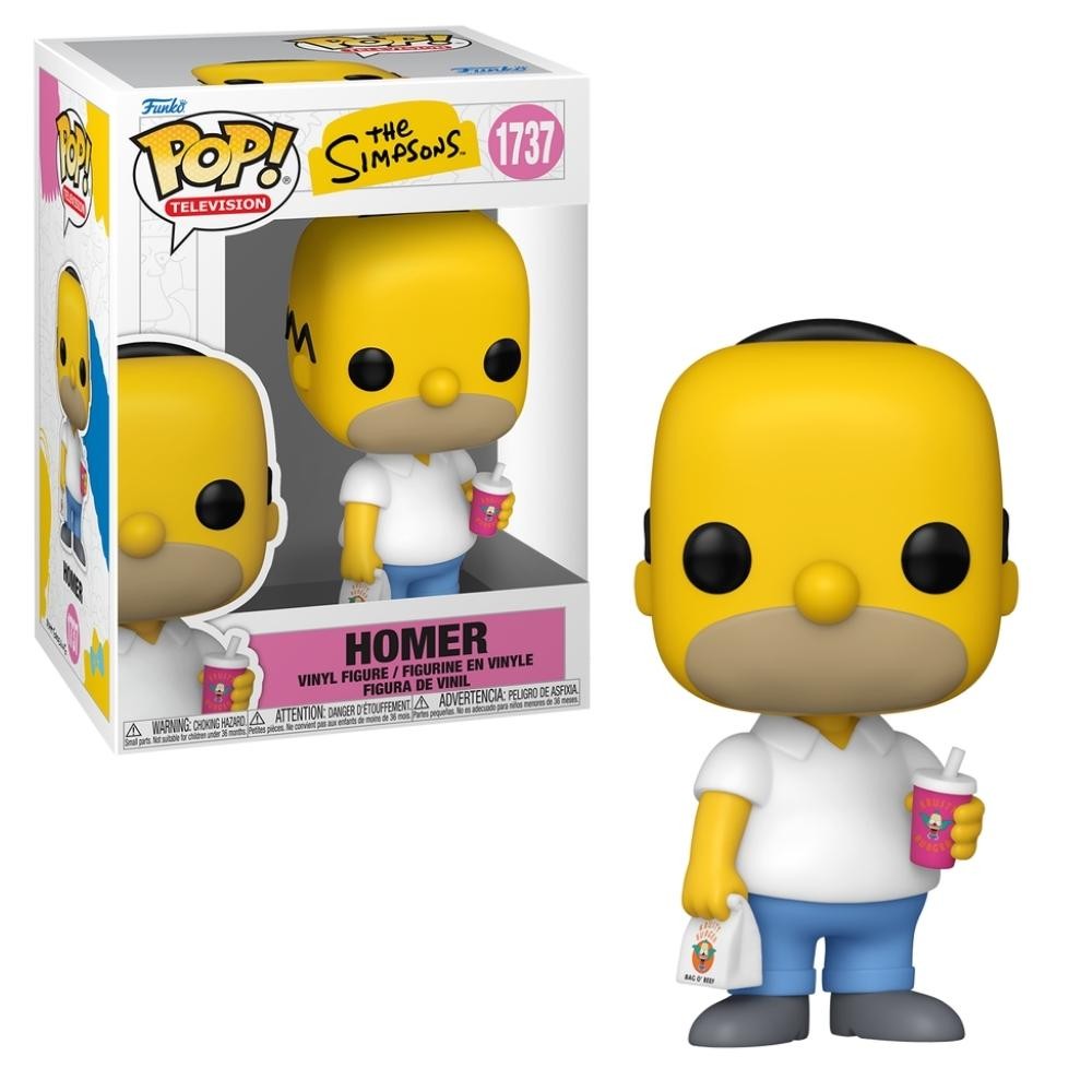 Boneco Funko Pop! Os Simpsons - Homer com Krusty Burger em Oferta na Shopee