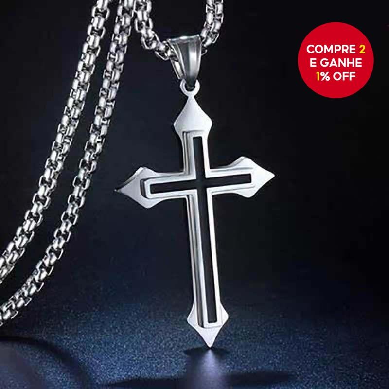 Colar De Cruz De Titânio Clássico Joias Personalizadas Para Homens E Mulheres Uso Diário
