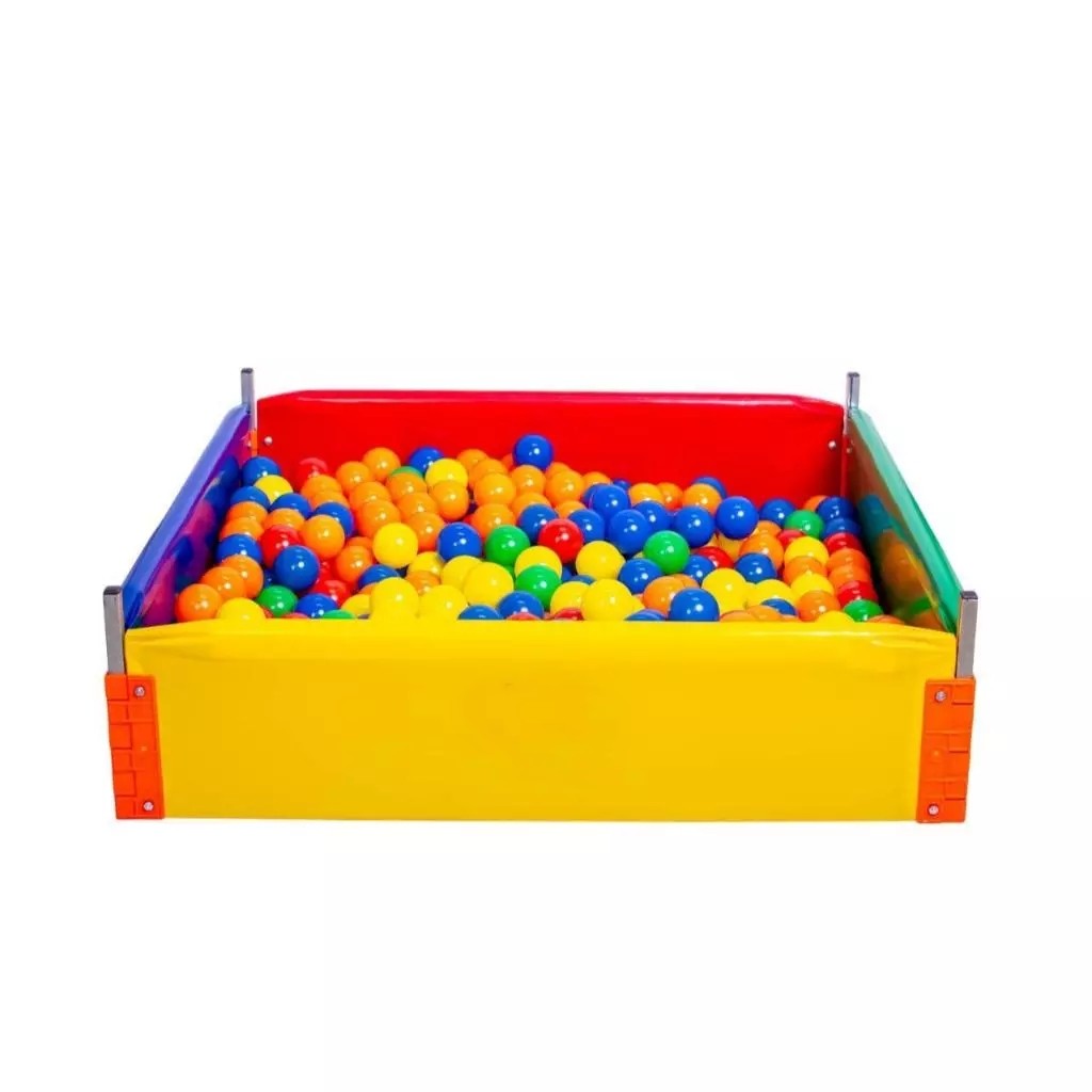 Detalhes do Cercadinho Colorido para Piscina de Bolinhas – 1x1m, Colorido