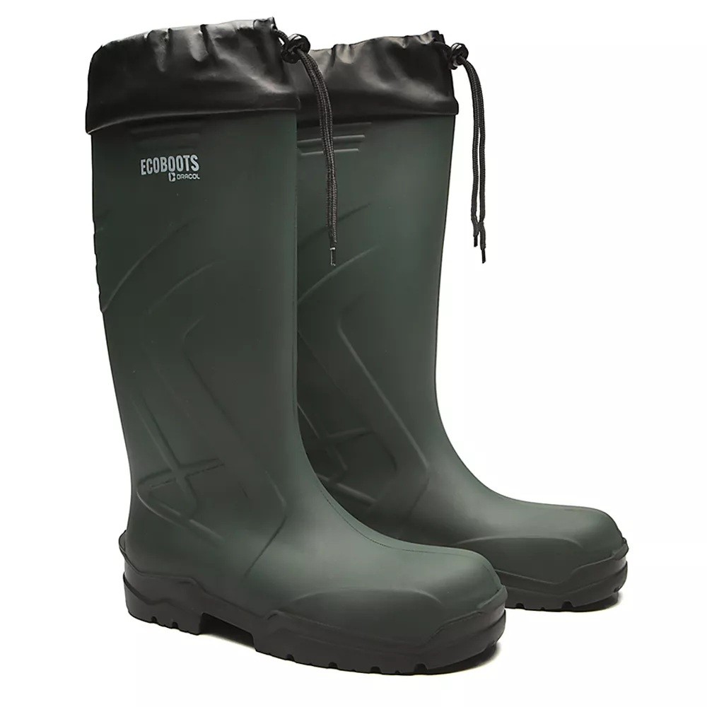 Bota Ecoboots Bracol Pu Verde Cano Longo Com Polaina