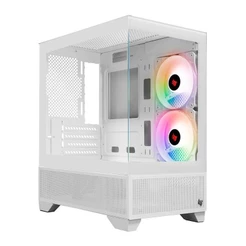 Gabinete Gamer Pichau Magpie 4B, Mini-Tower, lateral de Vidro, Com 2 Fans, Branco, PG-MAG4B-WH2