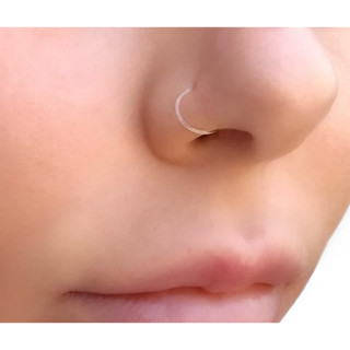 Piercing de Nariz Argola Transparente Silicone Argolinha Flexíveis em Oferta na Shopee