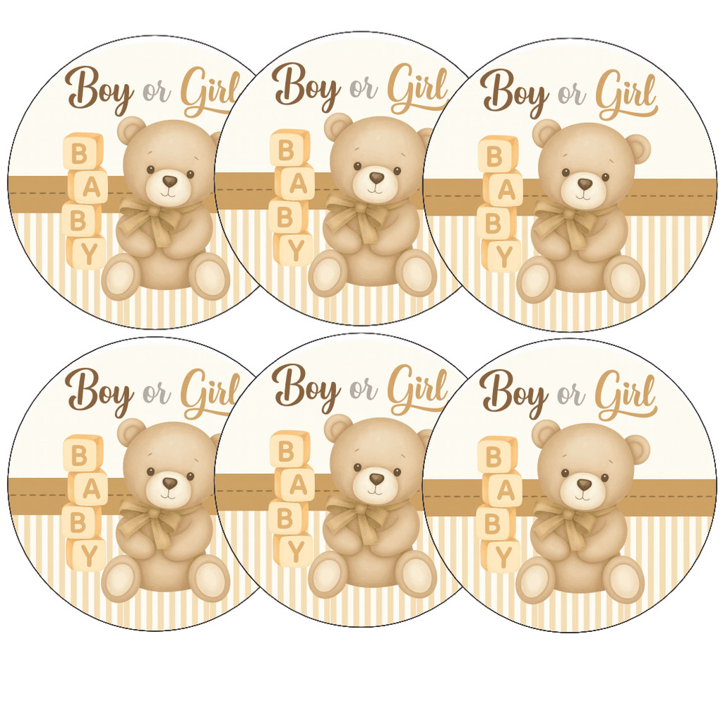 100 Rótulo Adesivo 4 cm Chá Revelação | Adesivos Menino ou menina em Oferta na Shopee