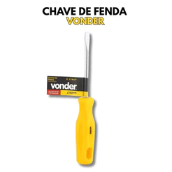 Chave de Fenda Vonder 1/4"x4" Profissional – Aço e Ponta Magnética