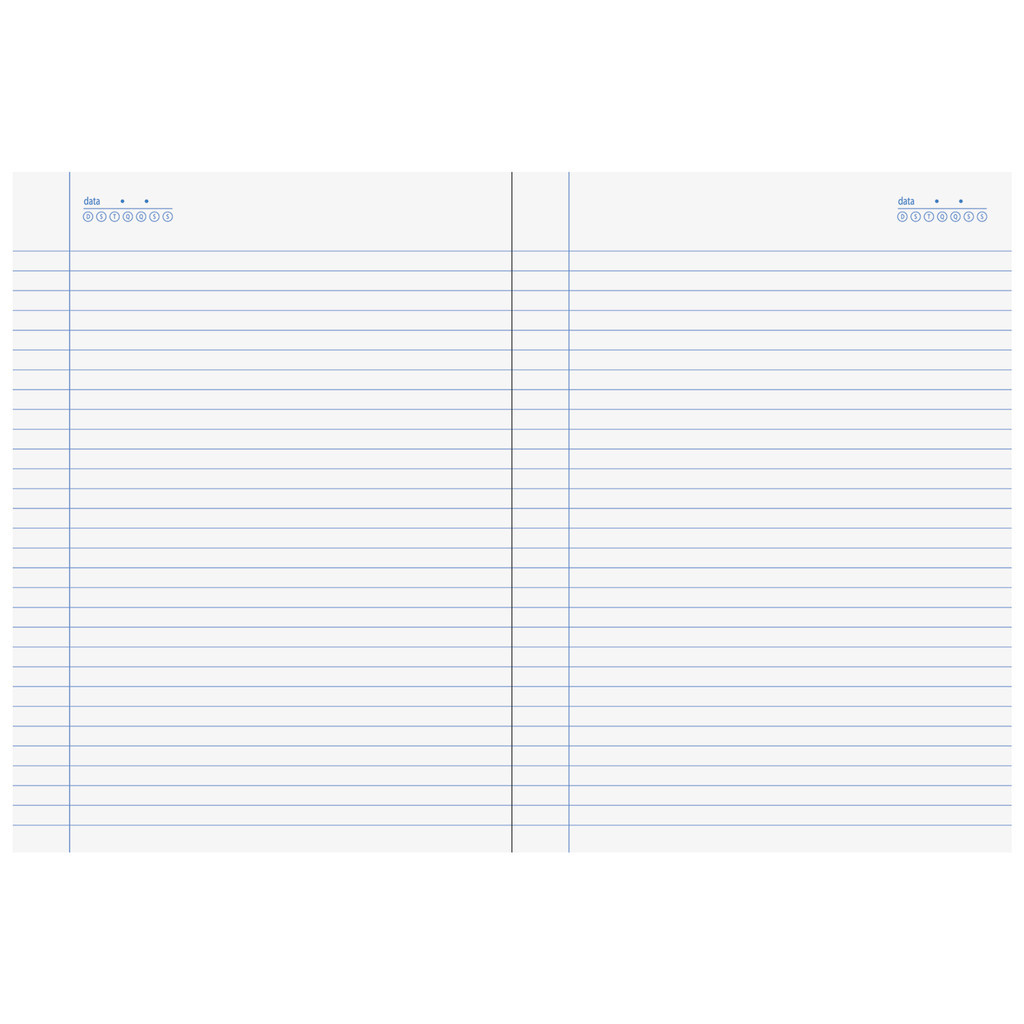 Caderno Brochura 1/4 Capa Dura 48 Folhas Stiff Azul Xadrez - Pacote com 10 unidades · foto 2