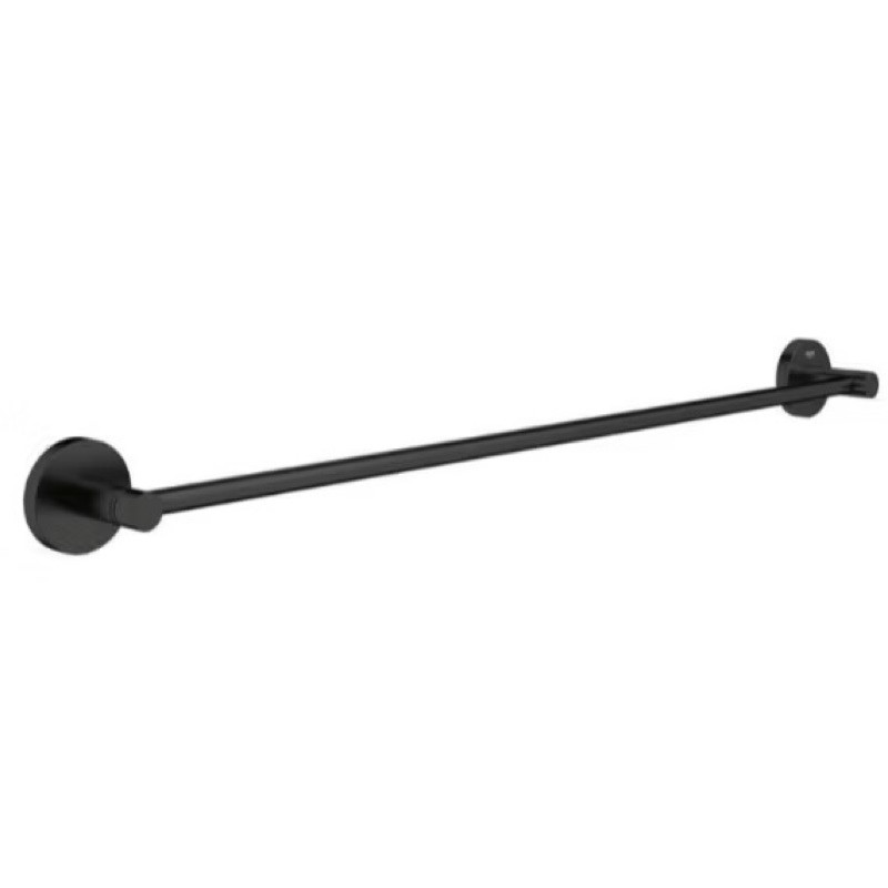 Varão Porta Toalha Banho Stander Preto