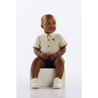 Conjunto Camisa e Bermuda Bebê Menino Quimby em Oferta na Shopee