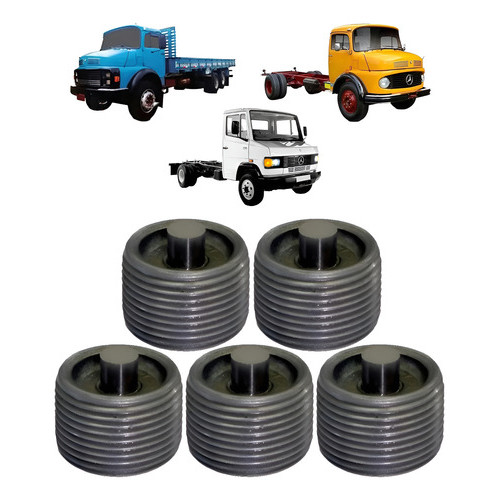 Kit Bujão Câmbio Diferencial 24mm com Imã Caminhões Mercedes - 5 peças