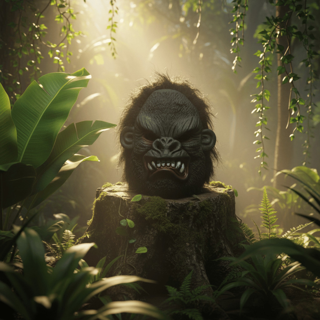 Máscara Gorila Terror Látex Realista / Fantasia Cosplay Halloween Animal Macaco / Acessório Horror