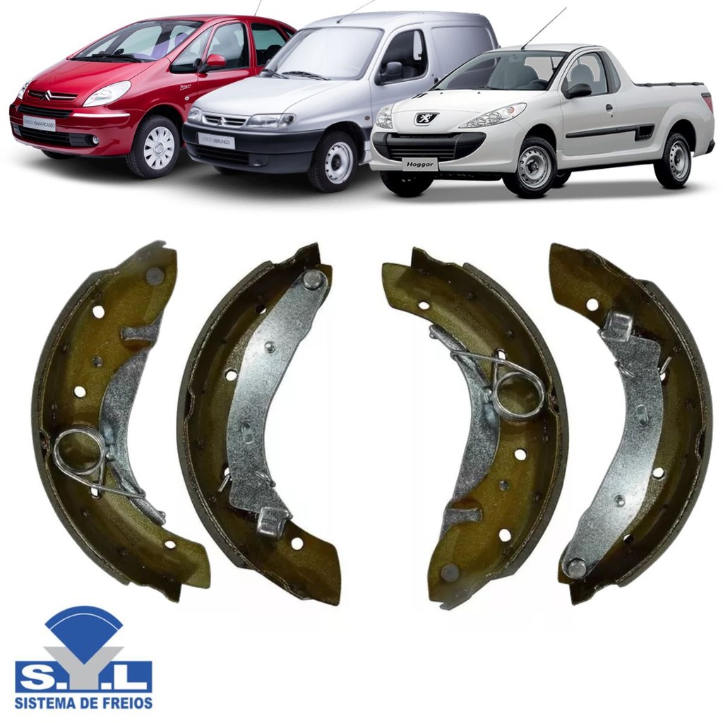 Sapata De Freio Traseiro - Berlingo 1996 A 2001 / Hoggar 2010 A 2013 / Partner Bus 1996 A 1999 / Partner Mpv 1996 A 1999