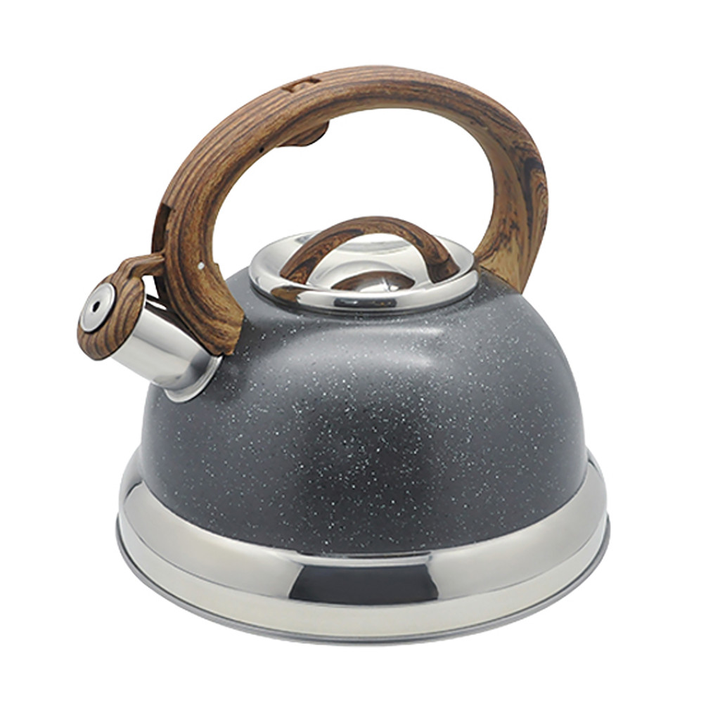 Chaleira Apito Roma 2,7L Granito Aço Inox Fundo Indução Cabo Antitérmico Soft Touch Brinox em Oferta na Shopee