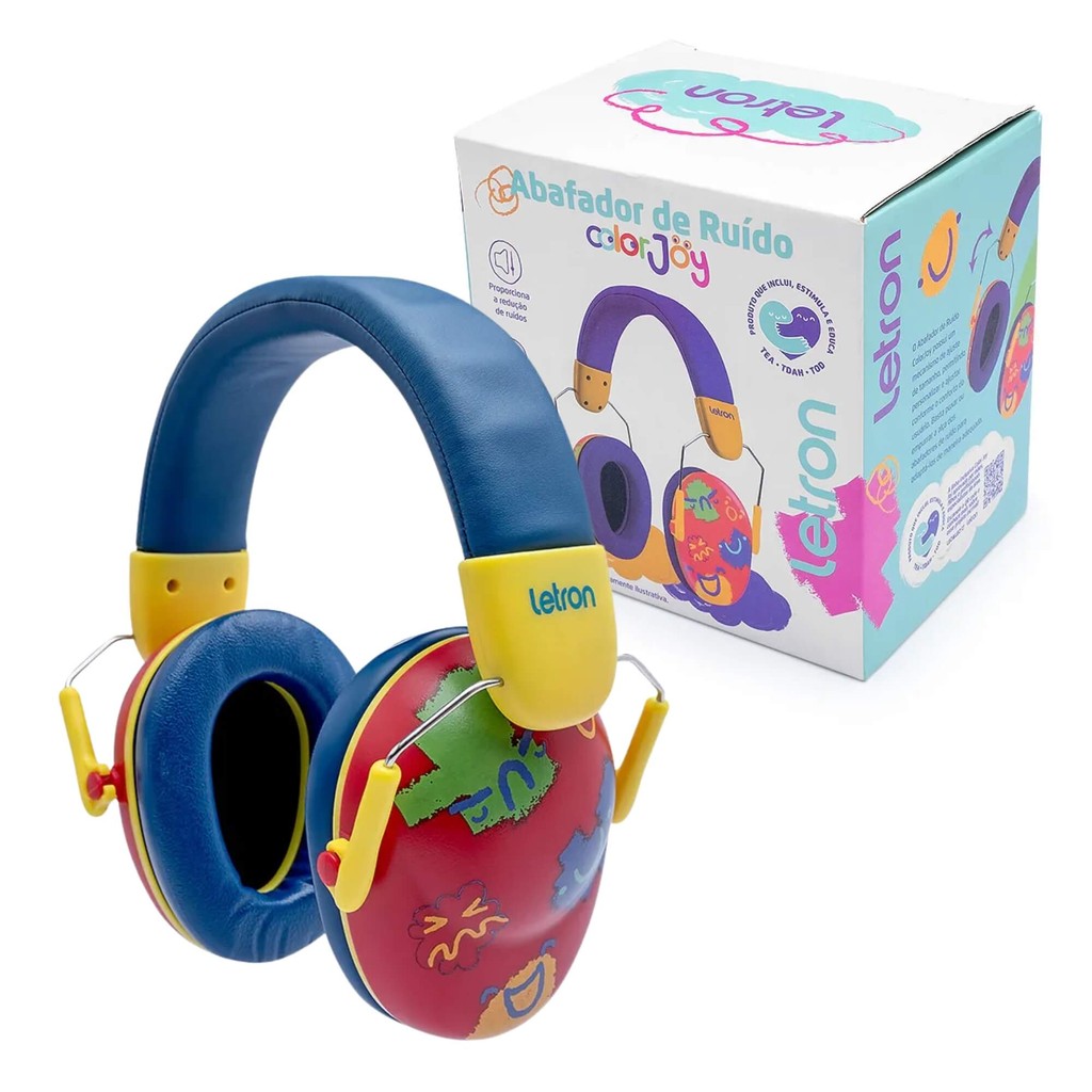 Abafador de Ruídos Infantil Color Joy Letron Leo&Leo Leonora - 10284 em Oferta na Shopee