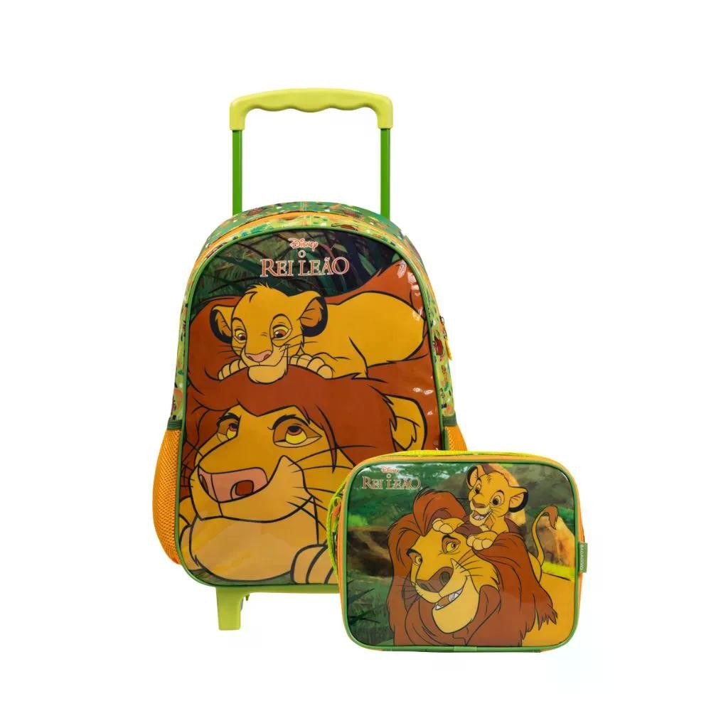 Kit Mochila de Rodinha e Lancheira Térmica Escolar Infantil Masculina Rei Leão Verde em Oferta na Shopee