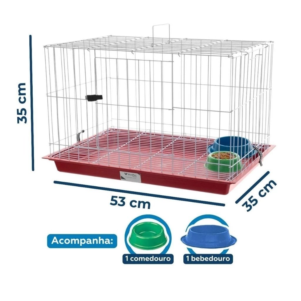 Gaiola Para Coelho Completa Com Acessórios Comedouro Bebedouro Roedores em Oferta na Shopee