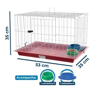 Gaiola Para Coelho Completa Com Acessórios Comedouro Bebedouro Roedores em Oferta na Shopee