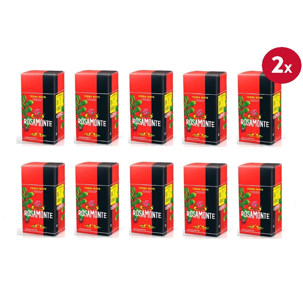 Kit 20 Erva Mate Argentina Rosamonte Tradicional 500g