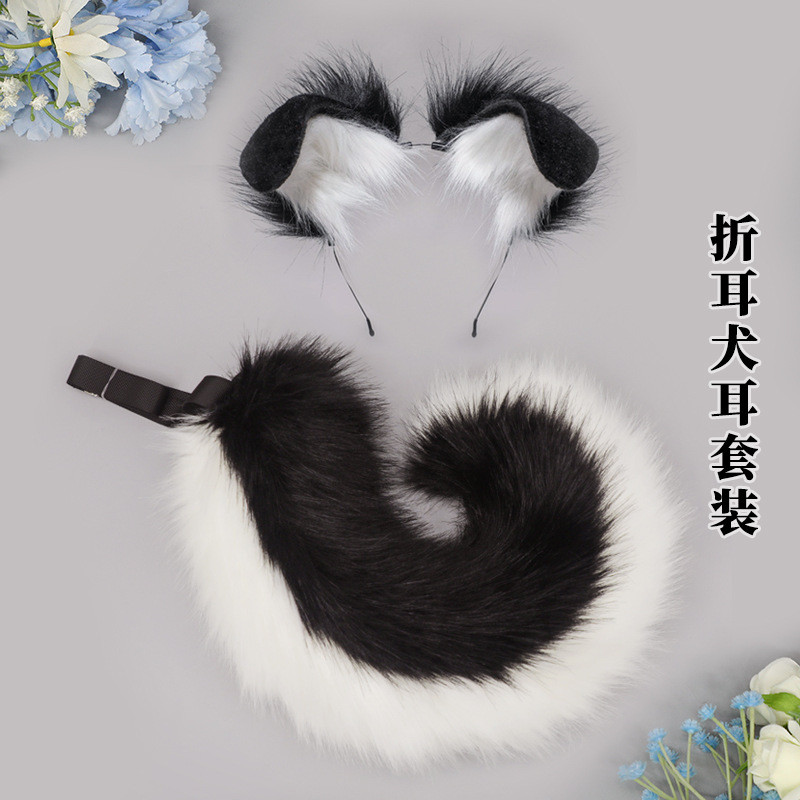 Acessórios de Cabeça de Orelha de Animal de Pelúcia Feitos à Mão Festival Cosplay Dálmata Faixa de Cabeça de Orelha de C