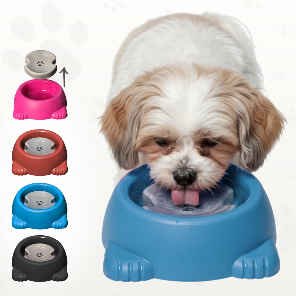 Pet Bebedouro 1000 ML Comedouro Com Boia Pelos Longos Não Molha Pelos Cães e Gatos Grande Dog